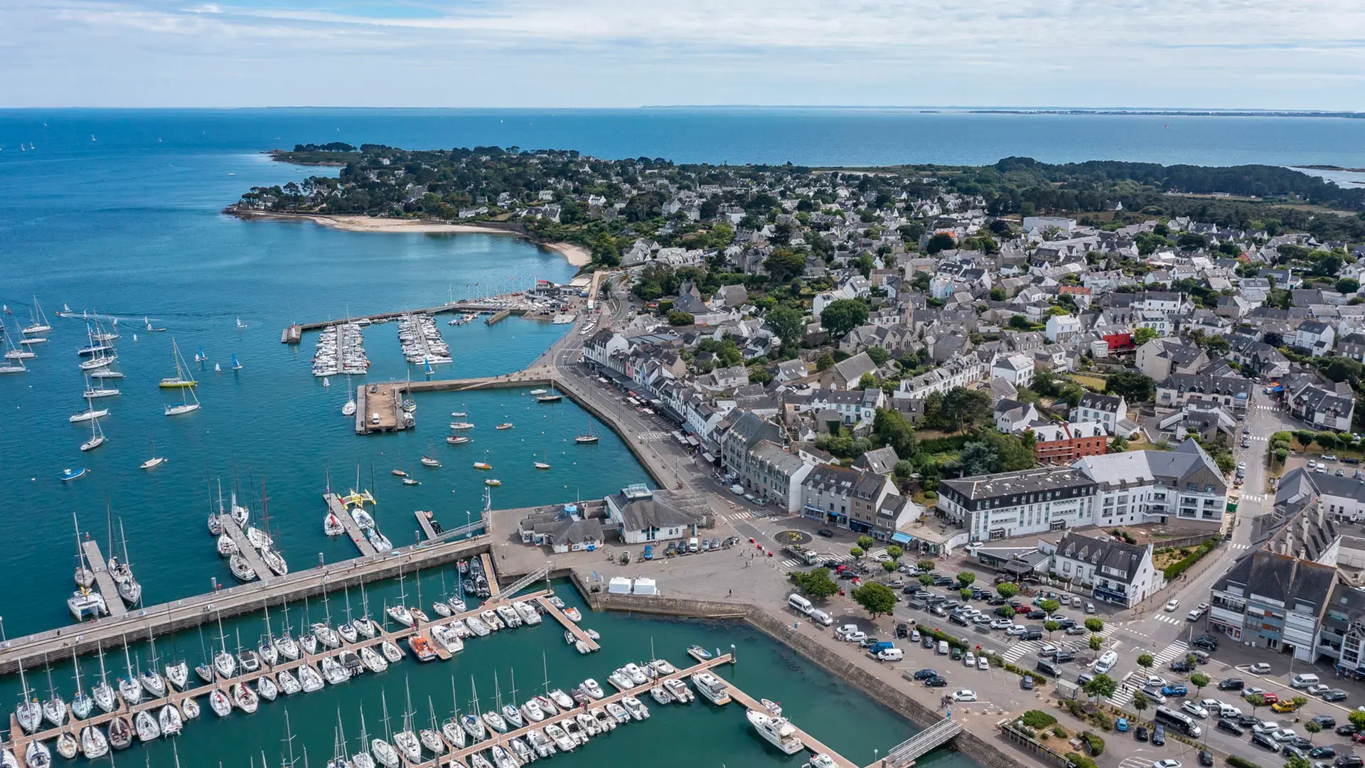 Vue aérienne du port de La Trinité-sur-Mer