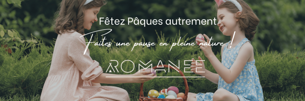 Enfants jouant avec œufs de Pâques dans jardin.